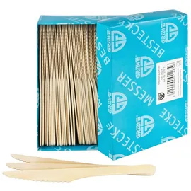 Gräwe Einwegbesteck 275.11, Holz, Messer, 16,5 cm, 100 Stück