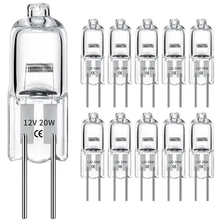 g4 halogen,G4 Halogen Leuchtmittel 10er Pack , Halogenlampen 2800k, Halogen 12V 20W, G4 20 Watt, G4 Glühbirne Warmweiß
