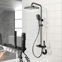 vrietina Duschsystem Schwarz Duschset 30x19cm 27271000