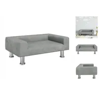 vidaXL Kindersofa Hellgrau 70x45x26,5 cm Samt