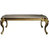 Casa Padrino Luxus Barock Esstisch 230 x 105 x H. 80 cm - Prunkvoller Massivholz Esszimmertisch - Esszimmer Möbel im Barockstil - Weiß/Creme/Rot/Gold