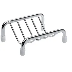 Brillantbad BYTRO Seifenschale für Dusche Waschbecken & Bad WC (Messing poliert 75x95x30 mm) - rutschfester Seifenkorb mit Ablauf freistehend ohne Bohren - Seifenablage & Soap Holder mit Abtropfgitter