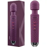 bed geek Massagestab, Wand Massager für Muskelentspannung, kabelloses Handmassagegerät mit Memory-Funktion, Stab-Massager aus Silikon, Massagegerät für Frauen, 20 Vibrationsmodi & 8 Geschwindigkeiten