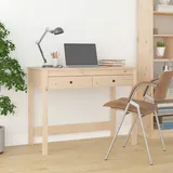 Tidyard Schreibtisch mit Schubladen Computertisch Büromöbel Büro PC Tisch Arbeitstisch Bürotisch Laptoptisch Konsolentisch 100x50x78 cm Massivholz Kiefer