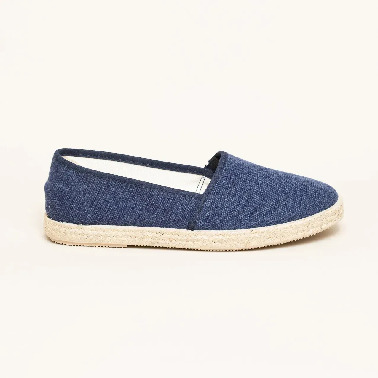 Gottstein Camping Linen uni V Linen-Schuh für Damen & Herren | Größe 38 - Nachtblau - 38