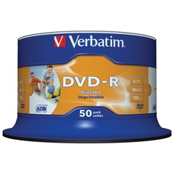 Verbatim DVD-Rohling DVD-R 4.7GB, 16x, 50er-Pack DVD-Rohlinge