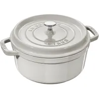 Staub Cocotte rund 22 cm weißer trüffel