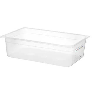 HENDI Gastronormbehälter, Temperaturbeständig von -40° bis 80°C, Geruchs- und geschmackneutral, ohne Deckel, 21L, Transparent