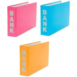 Livepac-Office Bankordner DIN A4 45 mm Pink/Orange 3 St.