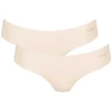 SLOGGI Damen String 2er Pack Zero Microfibre 2.0 Hipstring Crème Large