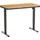 Beliani Schreibtisch elektrisch höhenverstellbar PENLY Schwarz / Hellbraun 120 cm 60 cm mit USB-Anschluss