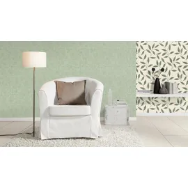 Rasch Textil Rasch Vliestapete Tapetenwechsel II 507843 Uni Grün 10,05 x 0,53 m