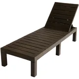 Lacestone Sonnenliege Gartenliege Poolliege Liegestuhl Strandliege Klappbar Relaxliege Braun Wetterfest PP 187x60cm