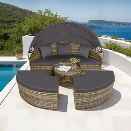 Tectake Sonneninsel Rattan natur