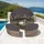 Tectake Sonneninsel Rattan natur