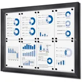 Showdown Displays Showdown® Displays Schaukasten grau 8x DIN A4 96,1 x 2,3 x 69,6 cm, 1 St.
