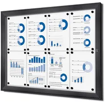 Showdown Displays Showdown® Displays Schaukasten grau 8x DIN A4 96,1 x 2,3 x 69,6 cm, 1 St.