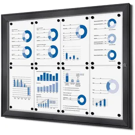 Showdown Displays Showdown® Displays Schaukasten grau 8x DIN A4 96,1 x 2,3 x 69,6 cm, 1 St.