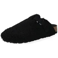 SHEPHERD Pantoletten Lammfell - schwarz, 37