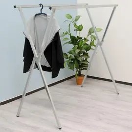 Eyepower Garderobenständer Klappbar 150 x 67 x 130 cm Silber