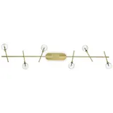 Ideal Lux Maracas 6-flg. Messing/transparent