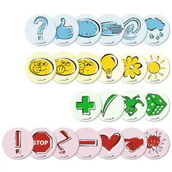 LEGAMASTER Moderationskarte Emoticon 95mm Symbole sortiert 250St, Papier, 90 g,