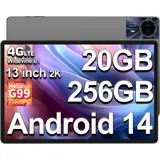 Teclast T65 MAX Tablet 13 Zoll, Helio G99 Octa-Core Gaming Tablets, Android 14 Tablet, 20GB RAM+256GB ROM Tablett, 10000mAh, Großes Display, Widevine L1, 4G LTE SIM + 5G WiFi, GPS/GMS/13MP+8MP/BT5.0
