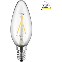 HWH LED Filament Kerzenform, E14, 2.5W 2700K 250lm, Glas klar BLU-49056