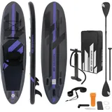 ECD Germany SUP Board Aufblasbar 305 x 82 x 15 cm schwarz