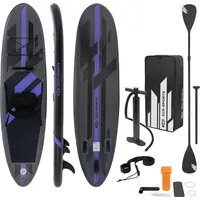 ECD Germany SUP Board Aufblasbar 305 x 82 x 15 cm schwarz