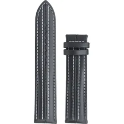 Union Glashütte Kalbsleder Kalbslederband 22mm/20mm XL / long" D610004101" - Doppelnaht in Grau,schwarz