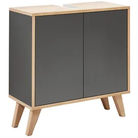 Fackelmann Waschbeckenunterschrank Finn 60 x 50 x 30,5 cm Anthrazit