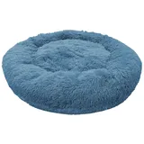 ping bu Weiches Hundebett kuscheliges Haustierbett Korb Donut Hundehöhle Kuschelkissen Warme Bequeme Hundesofa für Mittelgroße und Große Hunde Deluxe-Haustierbett Hundekörbchen (Dunkelblau,L-80cm)