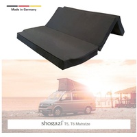 shogazi ® vw t6 matratze t5 luxus faltmatratze travel camper - grau - kaltschaum - 150x190 cm