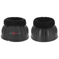 Covalliero Hufglocken Gummi mit Teddy-Fleece Cob Schwarz