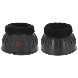 Covalliero Hufglocken Gummi mit Teddy-Fleece Cob Schwarz