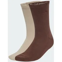 adidas Two-Toned Crew Socken 2 Paar Beige/Braun 43-45