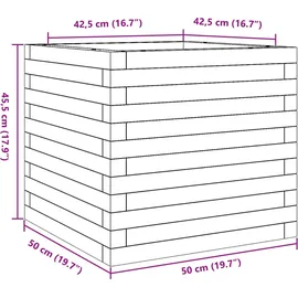 vidaXL Pflanzkübel 50 x 50 x 45,5 cm Braun