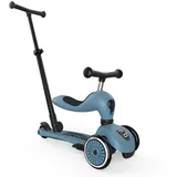 Scoot & Ride Scoot and Ride Highwaykick 1 Push Go - Rutscherfahrzeug, Farbe:steel & er, Verstellbarer Lenker, 1-klick-Transformation, Anti-Rutsch-Fußplatte, leicht & langlebig - Stahl