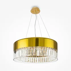 Goldene Pendelleuchte - Maytoni Modern Serie, 6 E14 Leuchten, 20W, Edelstahlfittings