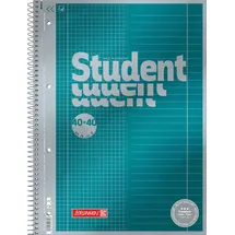 Brunnen Collegeblock Student Duo A4 kariert/liniert Weiß/Petrol