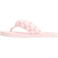 Tommy Jeans Damen Flip Flops Braided Beach Sandal mit Flecht-Detail, Mehrfarbig (Misty Pink), 36
