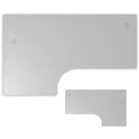 Bümö Schreibtischplatte Grau, Nachbildung, L-Form, 200x2.5x120 cm, FSC Mix,