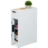 Relaxdays Nischenschrank mit Schublade 61,5 x 21 x 46 cm Weiß