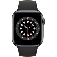 Apple Watch Series 6 GPS 44 mm Aluminiumgehäuse space grau, Sportarmband schwarz