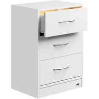 CASARIA Nachttisch Eloise Weiß 54x39x28cm mit LED