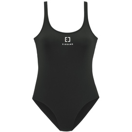 Elbsand Badeanzug, mit Logoaufdruck vorn, schwarz