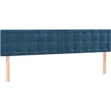 vidaXL Kopfteile 2 Stk. Dunkelblau 80x5x78/88 cm Samt