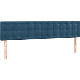 vidaXL Kopfteile 2 Stk. Dunkelblau 80x5x78/88 cm Samt