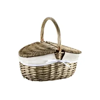 KESPER Einkaufskorb aus Weide, mit Textilfutter 17695 , 1 Korb, Maße (B x L x H): 40 x 28 x 36 cm
